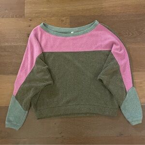 Free People Color Block Sweatshirt